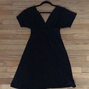 Deep v neck dress